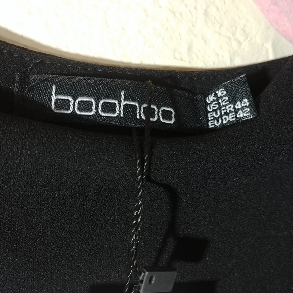 BooHoo Longline Tailored Crepe Cape NWT sz 12 - Picture 8 of 8